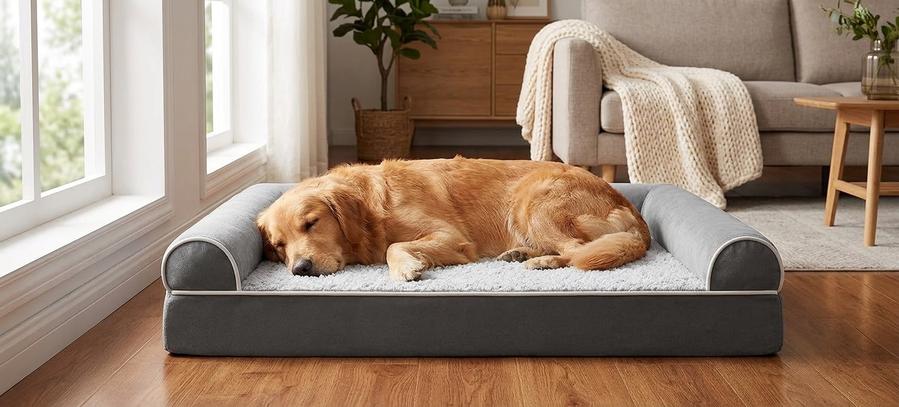 Orthopedic U-Shaped Bolster Bed in a cozy bedroom